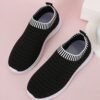 Casual Black Slip On Sneaker Flats For Women