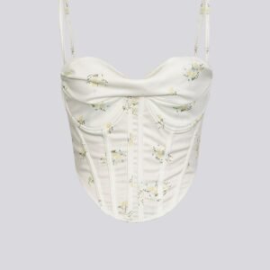 Ditsy Floral Draped Corset Cami Top