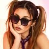 Punk Style Large Square Frame Street Sunglasses