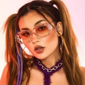 New Fashion Square Frame Outdoor Round Face Glasses