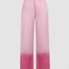 Ombre Print Straight Leg Pants