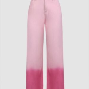 Ombre Print Straight Leg Pants