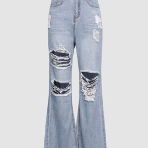 Ripped Wide Leg Jean