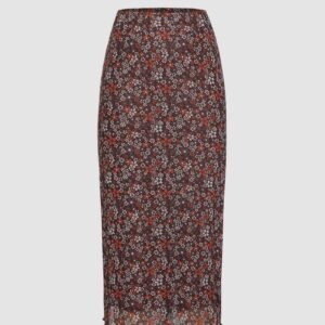 Floral Print Midi Skirt