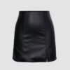 Faux Leather Pu Skirt