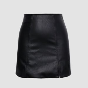Faux Leather Pu Skirt