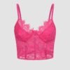 Hot Pink Lace Corset Top