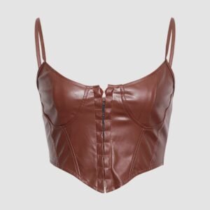 Corset Top in Faux Leather