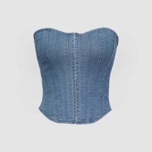 Denim Corset Top
