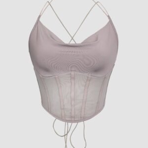 Draped Seam Detail Corset Top