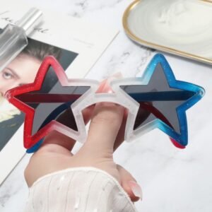Cute Fashion Gradient Color Star Frame Plastic Sunglasses