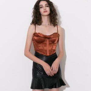 Draped Bustier Corset Top