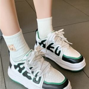 Trendy Contrast Color Dissolving Sole Sneakers